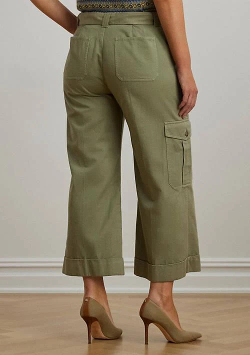 Ralph Lauren Ralph Lauren Pleated Cotton Twill Wide Leg Cargo Pants 2