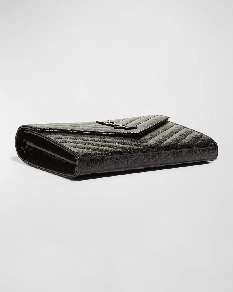 Yves Saint Laurent YSL Monogram Large Wallet on Chain in Grained Leather 6
