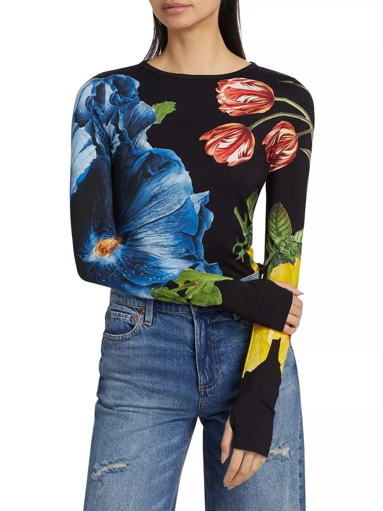 Alice + Olivia Delaina Floral Long-Sleeve Top 3