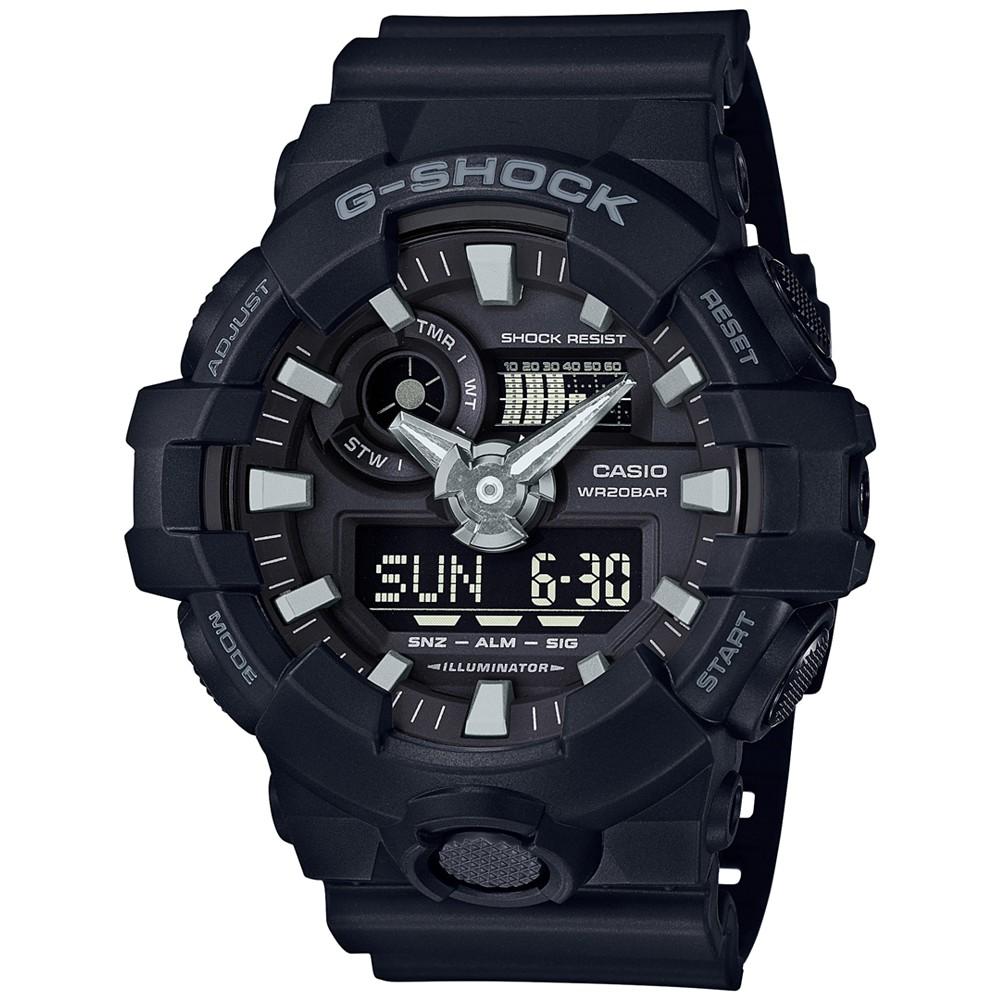 G-Shock Men's Analog-Digital Black Resin Strap Watch 53x58mm GA-700-1B