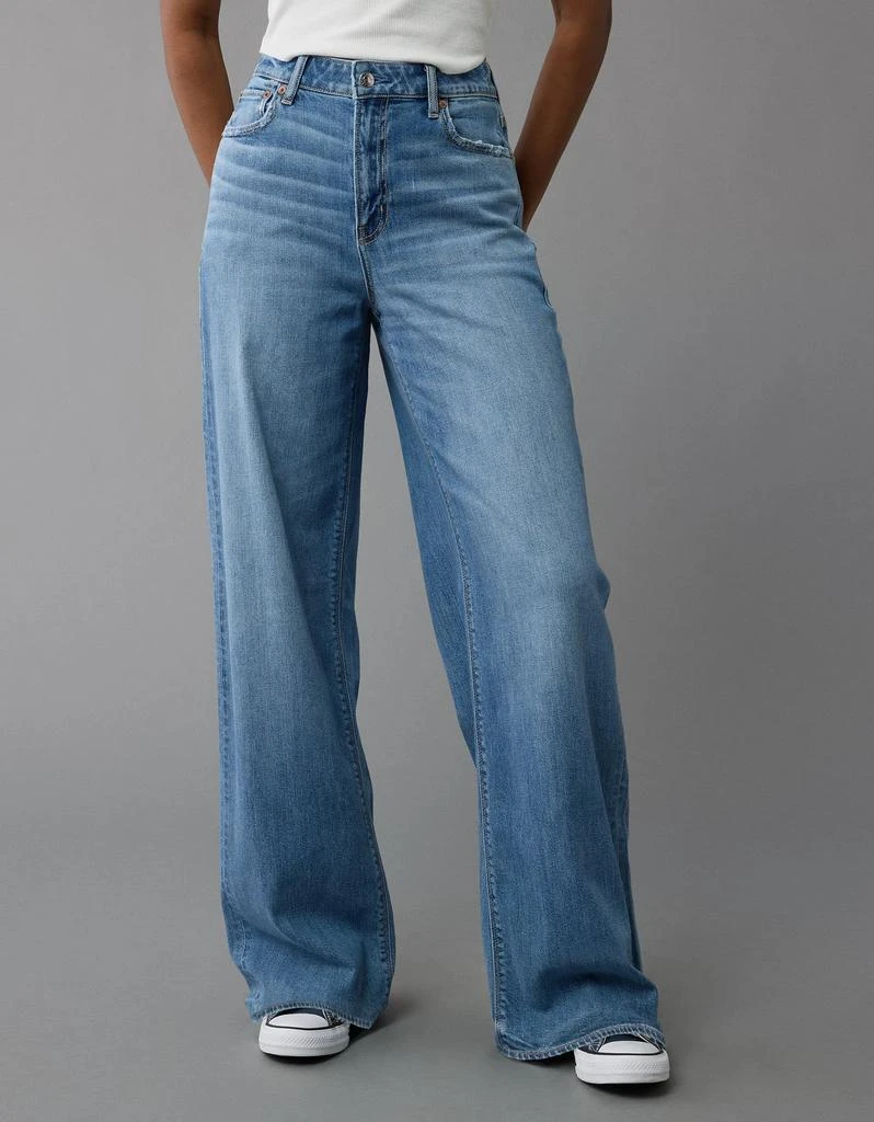 AE AE Dreamy Drape Stretch Super High-Waisted Baggy Wide-Leg Jean 1