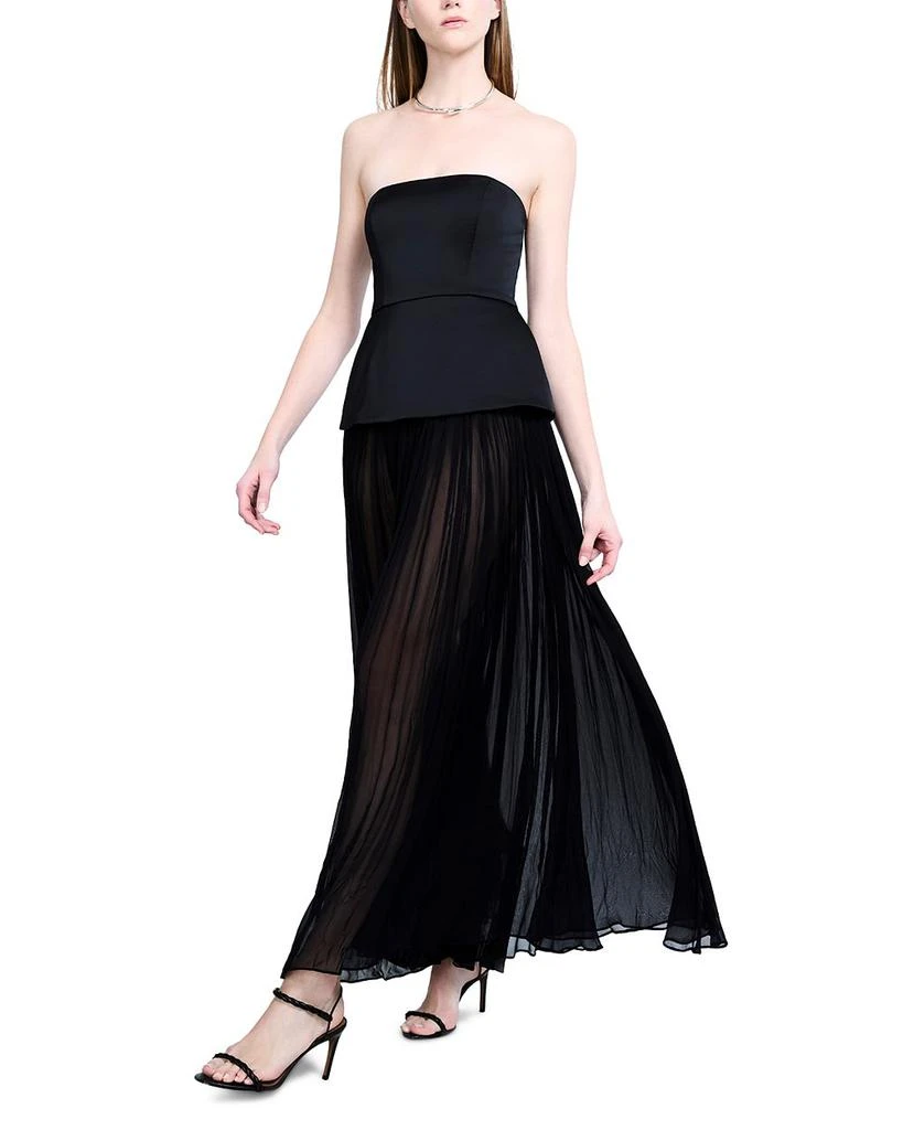BCBG Strapless Peplum Gown 5
