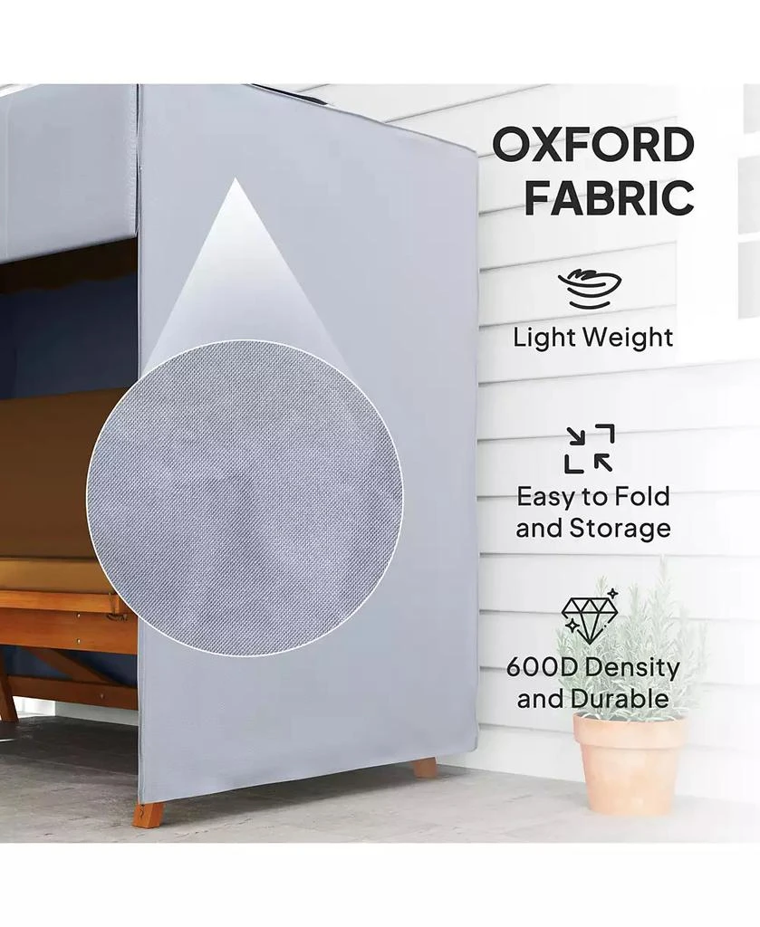 Outsunny 81" x 49" x 65" Outdoor Patio Hammock Porch Swing Cover, 6