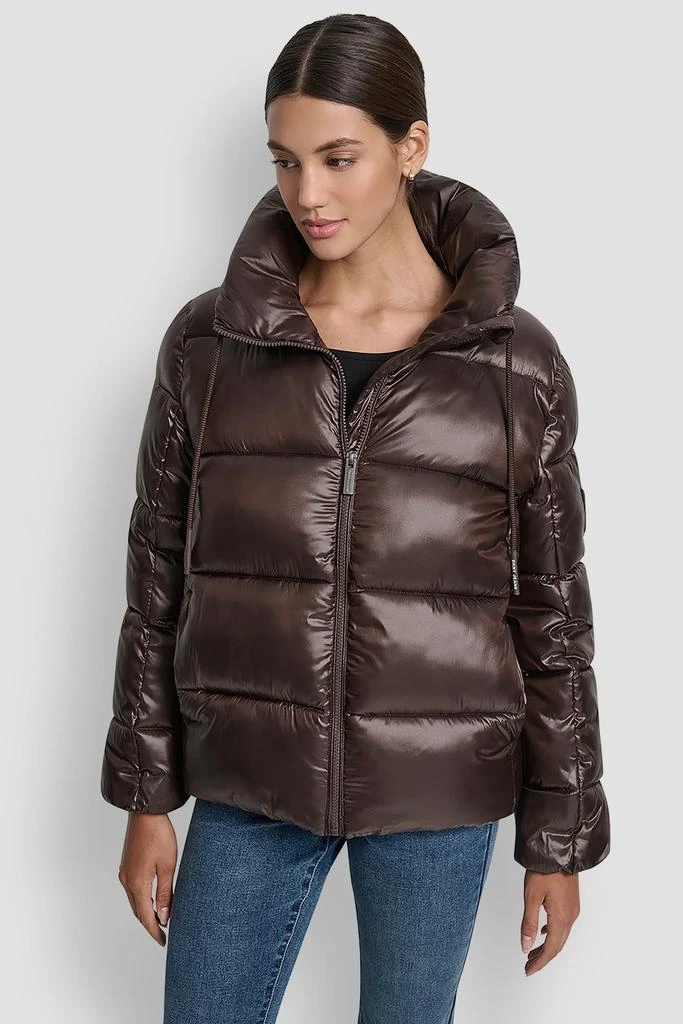 DKNY FUNNEL-NECK LIGHTWEIGHT PUFFER JACKET 1