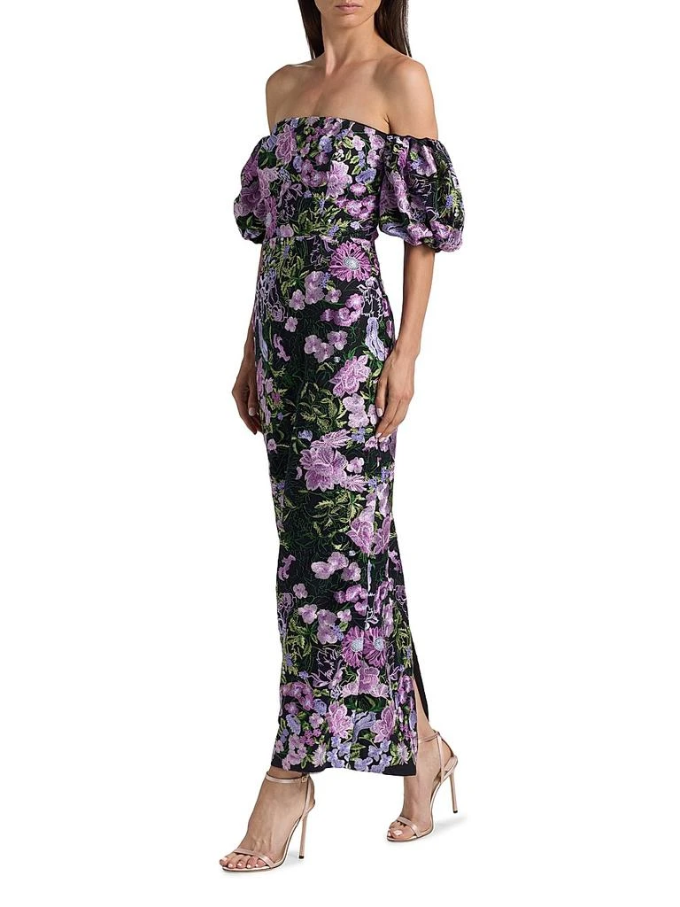sachin and babi light blue dress Milly Kait Strapless Tiled Lace Midi Dress main image 0