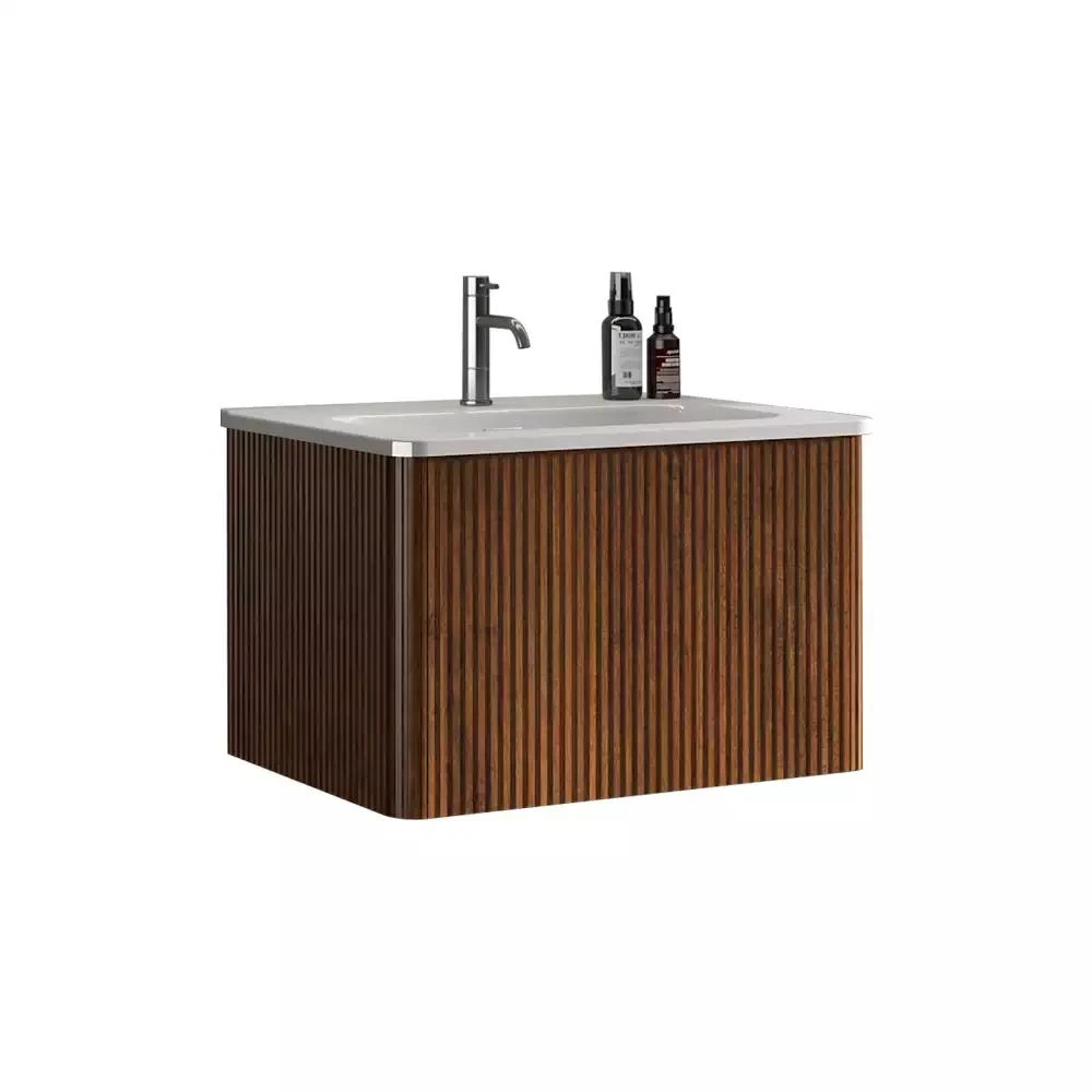Streamdale Furniture Etna 24" Striped Walnut Vanity with Ceramic Sink 4