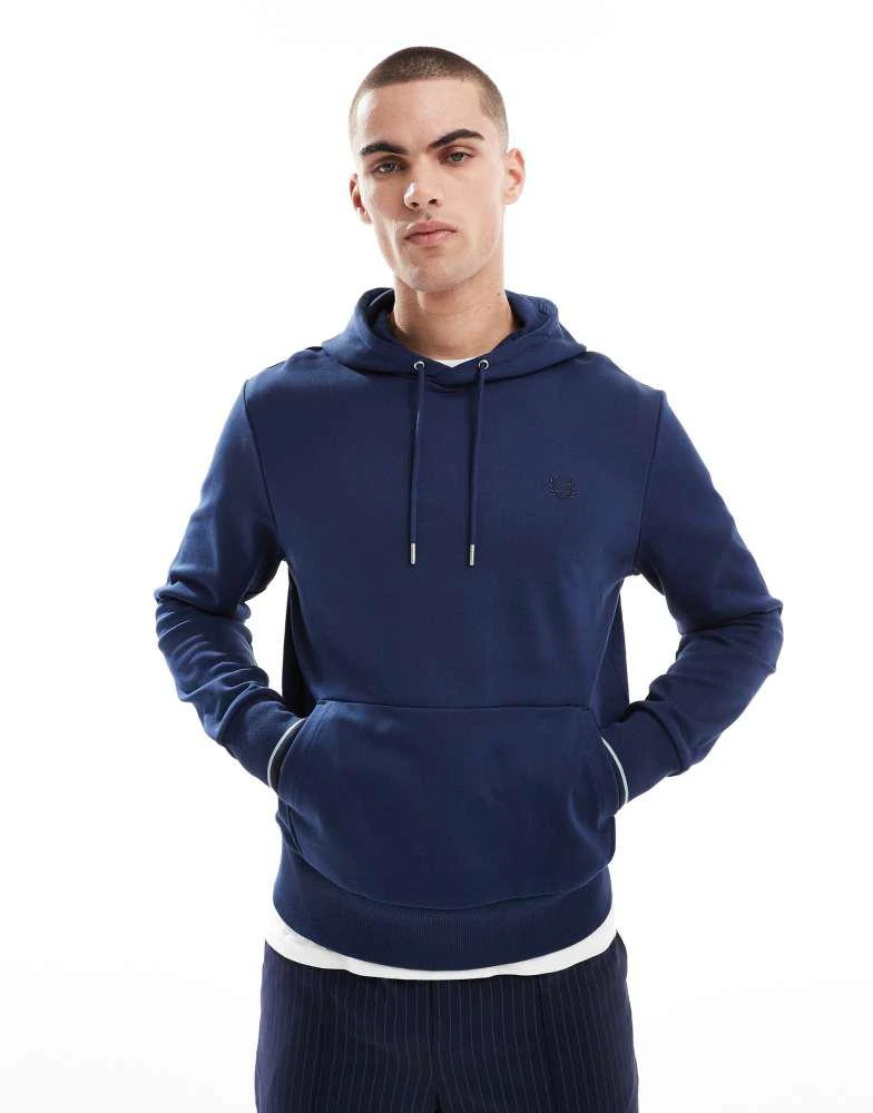 Fred Perry Fred Perry pullover hoodie in dark green 2