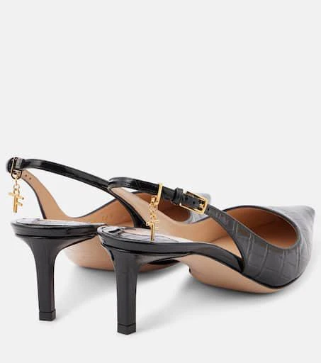 Tom Ford Angelina croc-effect leather slingback pumps 3