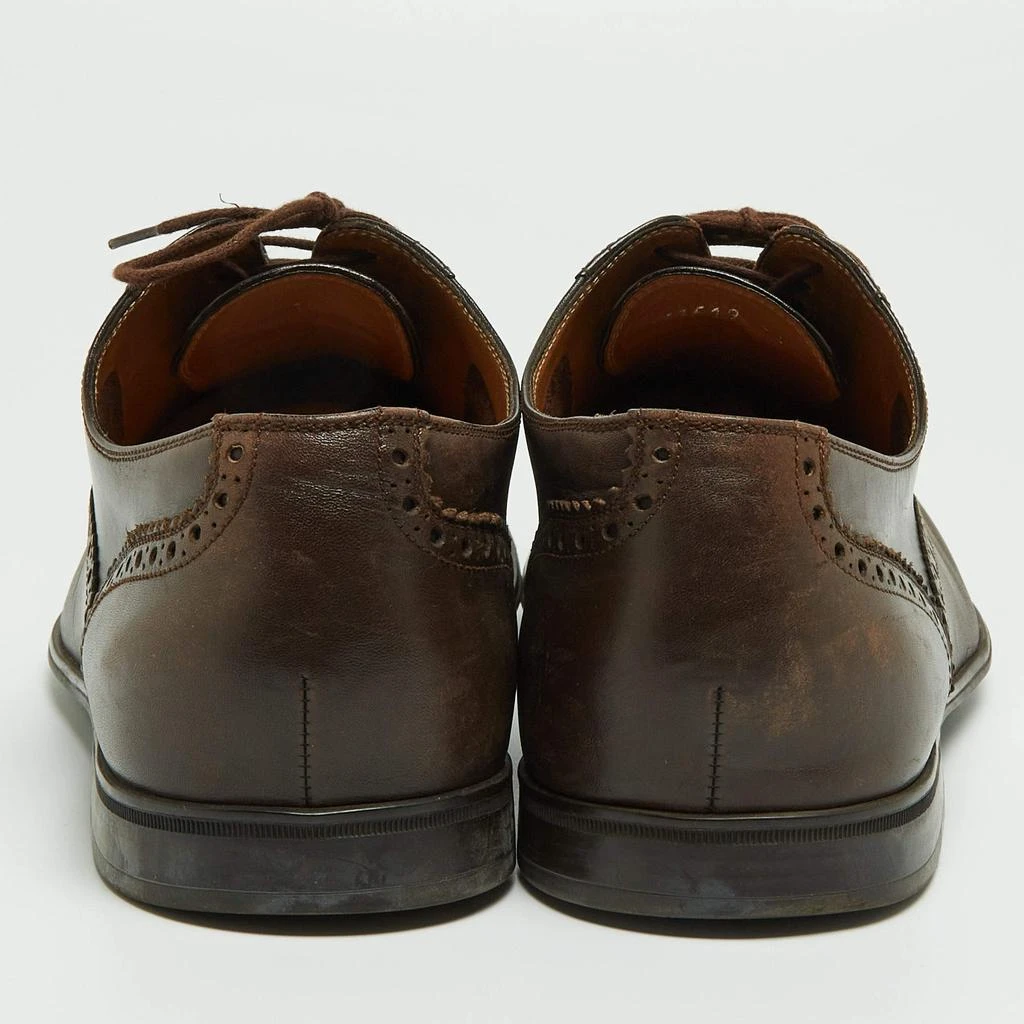 Gucci Gucci Brown Leather Brogue Oxfords Size 45.5 5
