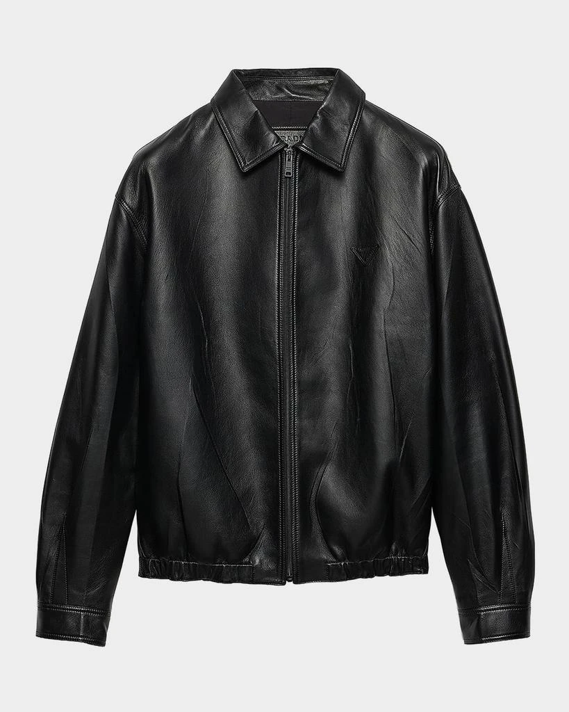 Prada Nappa Leather Bomber Jacket