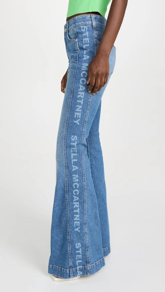 Stella McCartney Salt & Pepper Logo 70's Flare Jeans 3