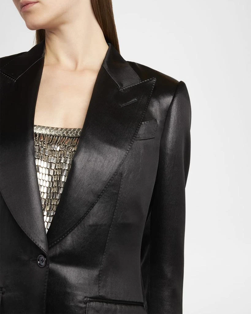 Tom Ford Liquid Satin Single-Breasted Blazer Jacket 5