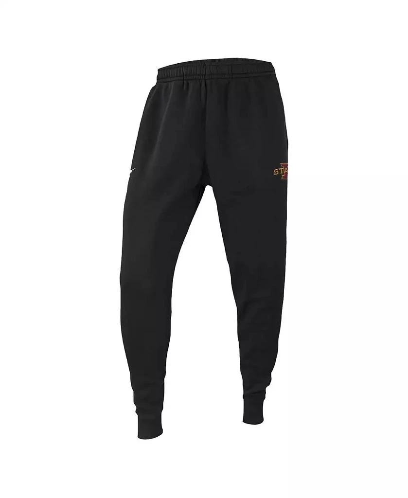 NIKE Men's Black Iowa State Cyclones Changeover Club Fleece Jogger Pants 1