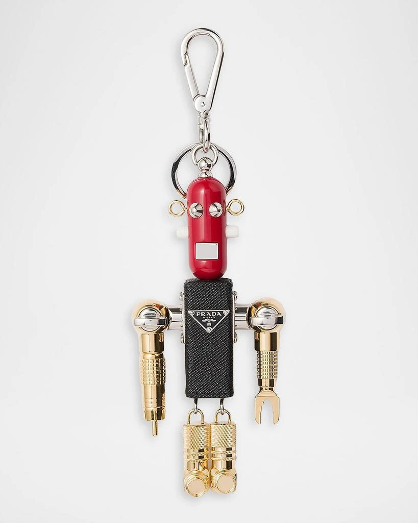 Prada Robot Saffiano Leather Keychain Bag Charm