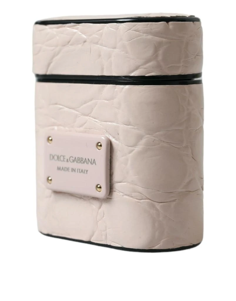 Dolce 
Gabbana Calf Leather Metal Logo Plaque Airpods Women
s Case 2