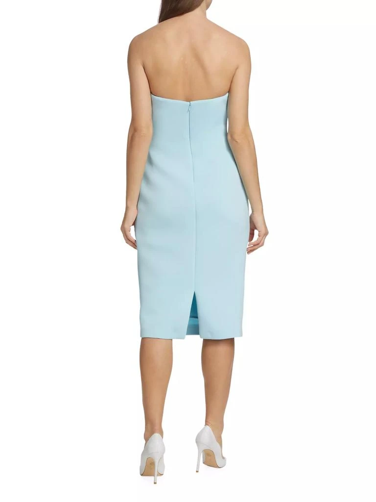 Badgley Mischka Strapless Bow-Embellished Dress 5
