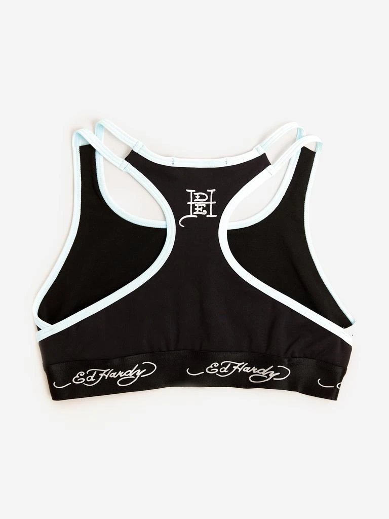 ED Hardy ED Hardy Girls Sports Crop Top in Black 2