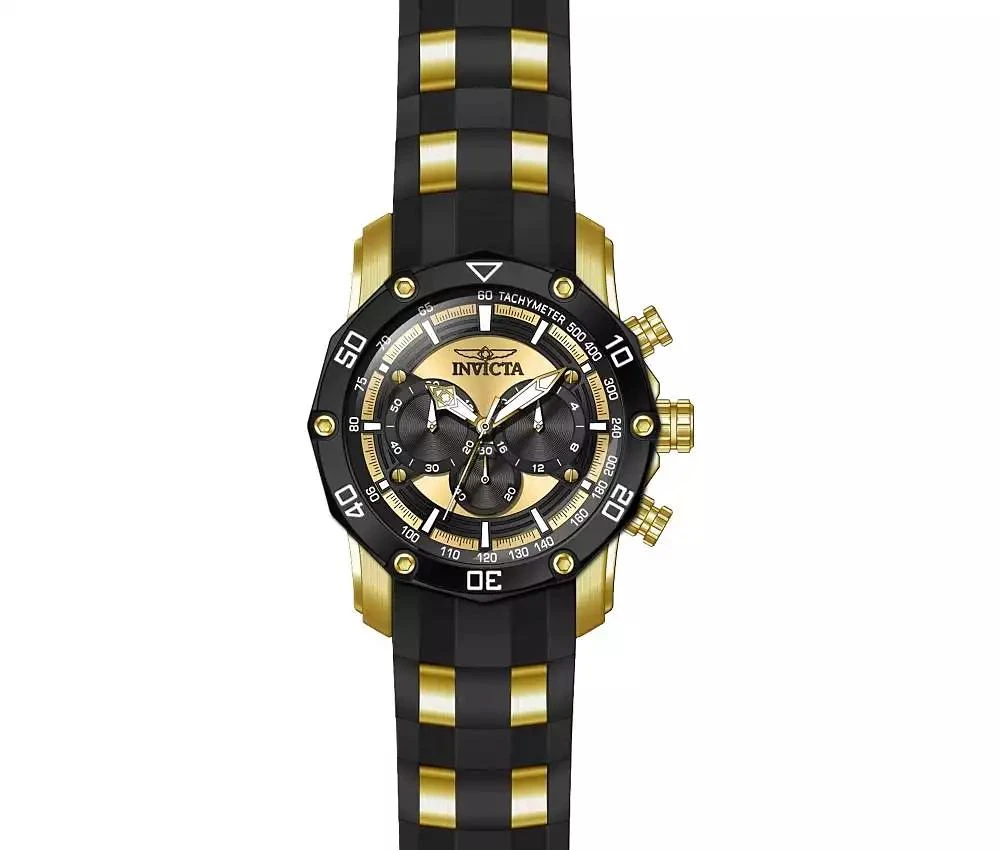 Invicta Men's 28754 Pro Diver Quartz Chronograph Black, Gold Dial Watch 3