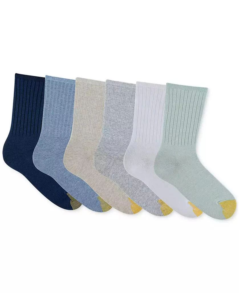 Gold Toe Women's 6-Pk. Ribbed Crew Socks 4585S5 2