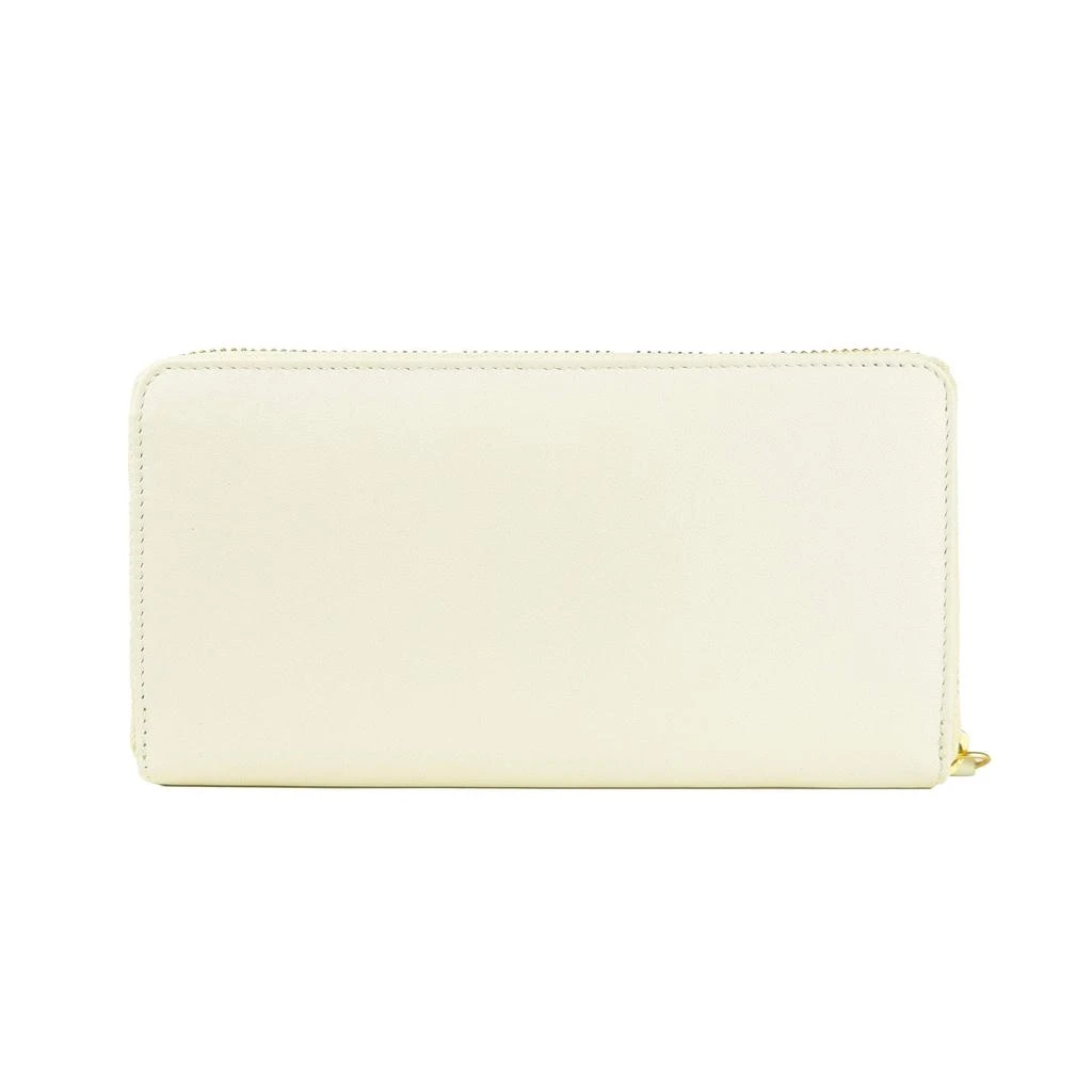 Cavalli Class White Calf Leather Zip Closure Wallet 2