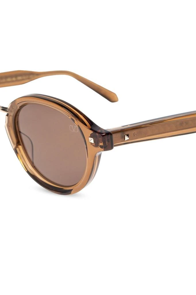 Shop Valentino Eyewear V-Essential Round-Frame Sunglasses on  display picture 1