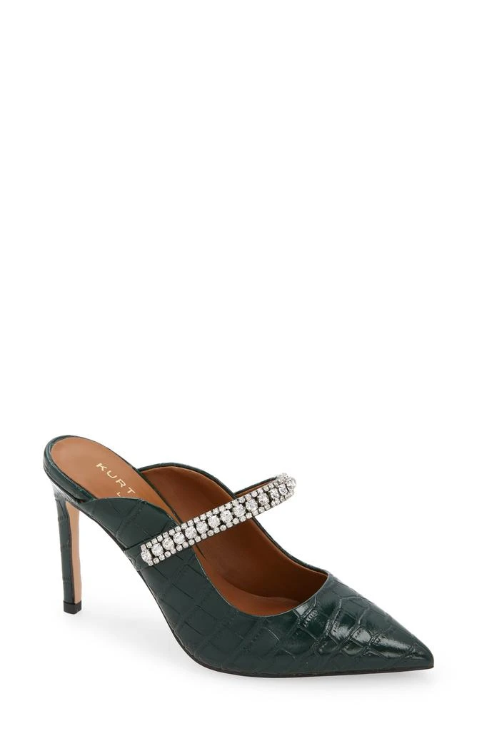 Kurt Geiger Duke Crystal Strap Pointed Toe Mule 1