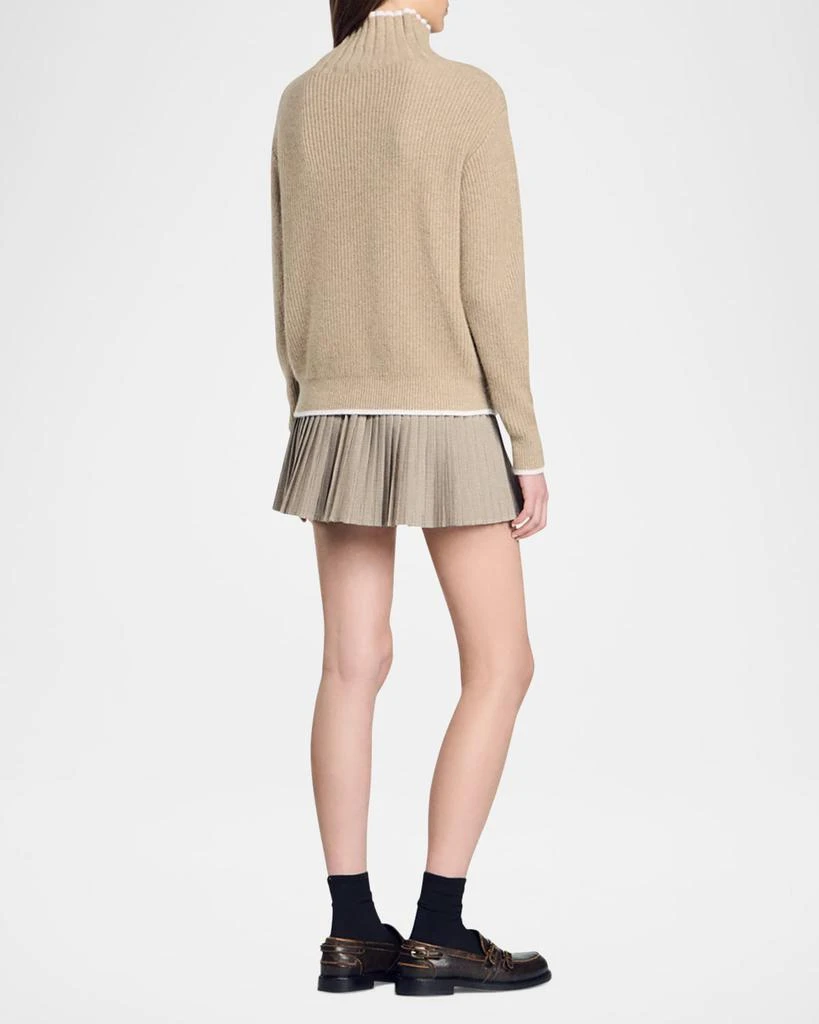 Sandro Julian Turtleneck Wool-Cashmere Sweater 3