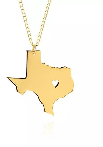Belk & Co. Co. 14K Yellow Gold Texas State Pendant