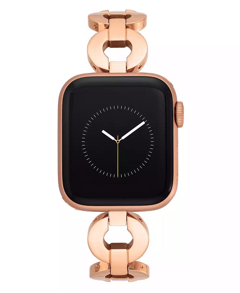 Anne Klein Women's Rose Gold-Tone Alloy Metal Round Link Bracelet designed for Apple Watch® 42mm (Series 10) & 38/40/41mm