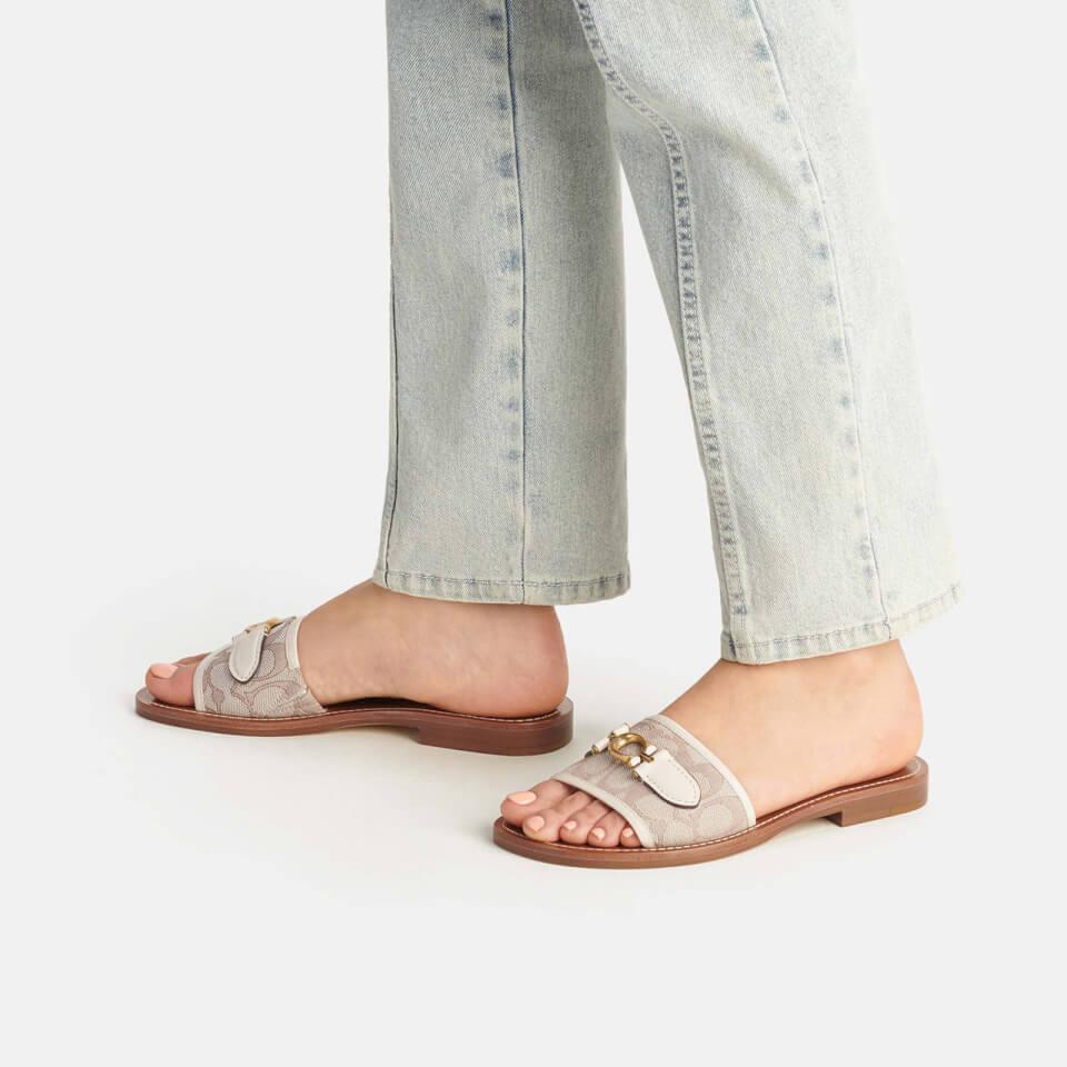 Coach COACH INA LOGO-JACQUARD SANDALS