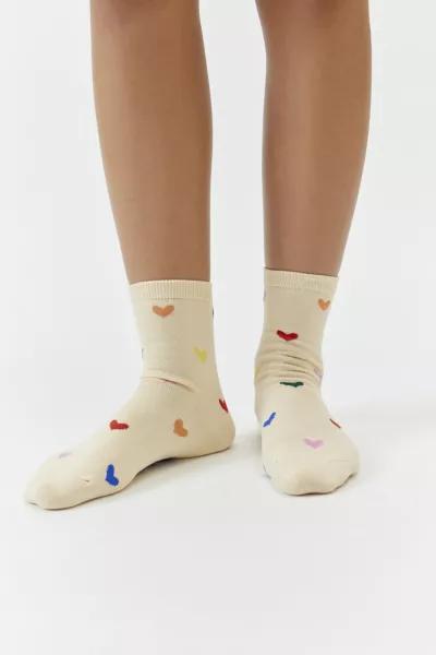 BAGGU BAGGU Hearts Crew Sock