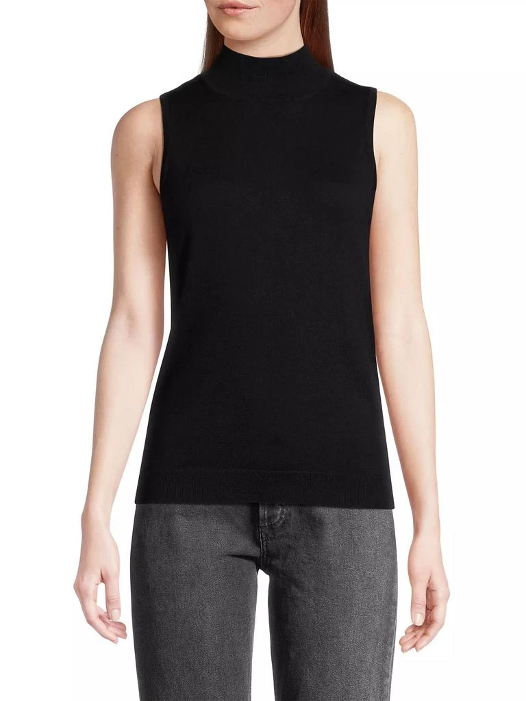 Minnie Rose Cotton-Cashmere Mock Turtleneck Top 3