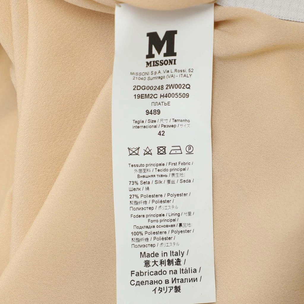 Missoni M Missoni Gold Silk Maxi Dress M 5