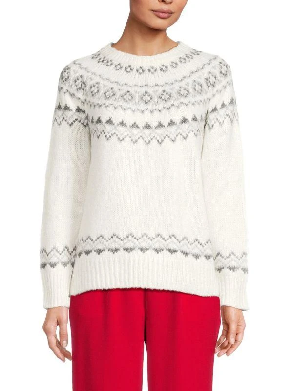 Calvin Klein Fair Isle Pattern Wool Blend Sweater 1