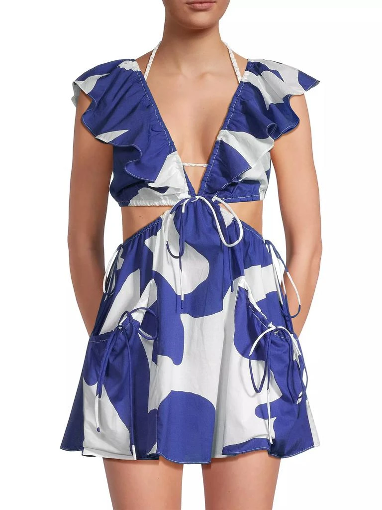 Milly Delilah Cut-Out Cotton Minidress 3