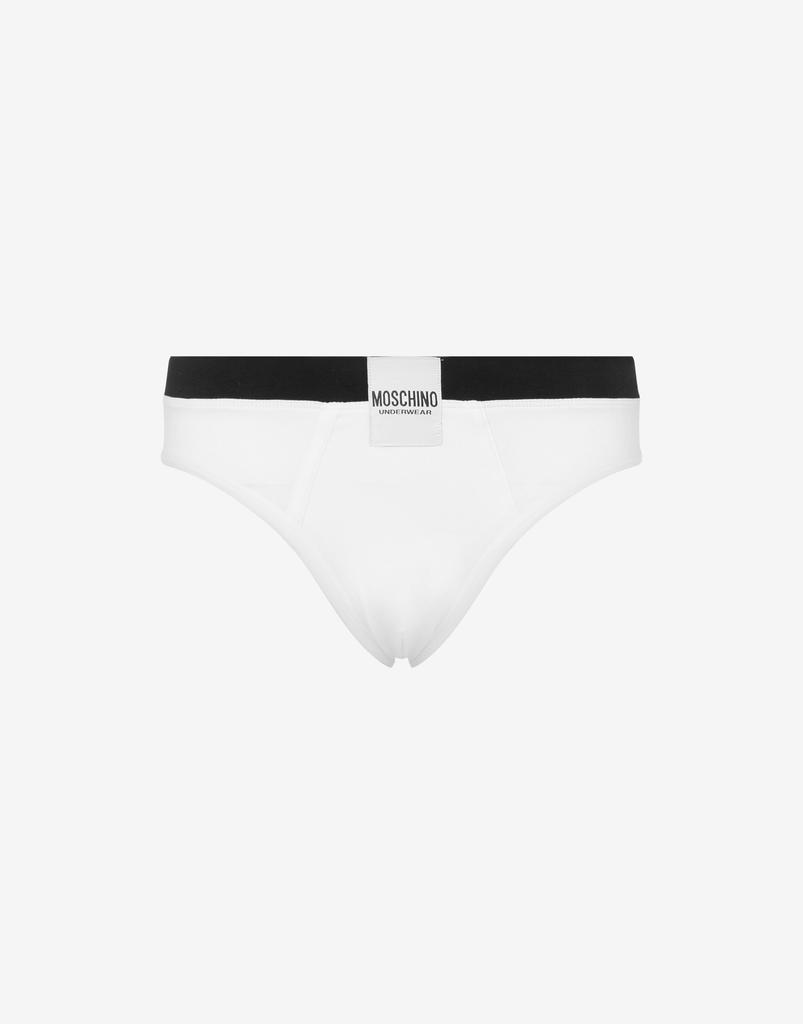 Moschino Stretch Jersey Slip With Logo Label
