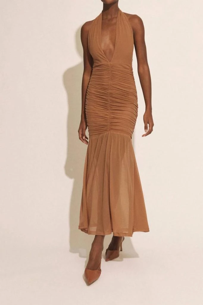 Sephera Halter Mesh V-Neck Midi Dress In Brown  On Sale Now with Up to 50%  Off | Discover Exclusive Deals & Savings at BeyondStyle  Authentic Bardot  women|dresses|clothing with Limited-Time Discounts,
