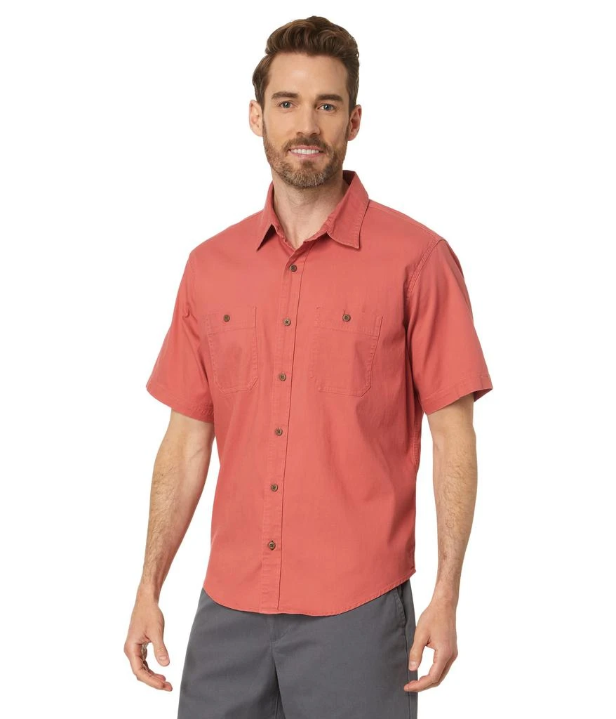 L.L.BEAN Lakewashed Camp Shirt Short Sleeve Traditional Fit 1