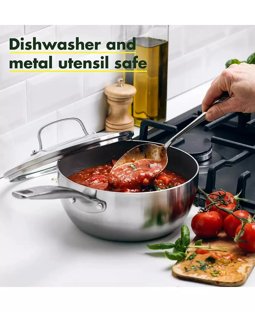 Greenpan Chatham Stainless Ceramic Nonstick 12-Pc. Cookware Set 5