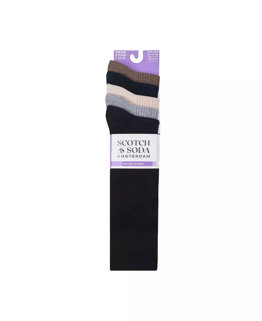 Scotch & Soda Men's 5-Pack Ribbed Crew Dress Socks