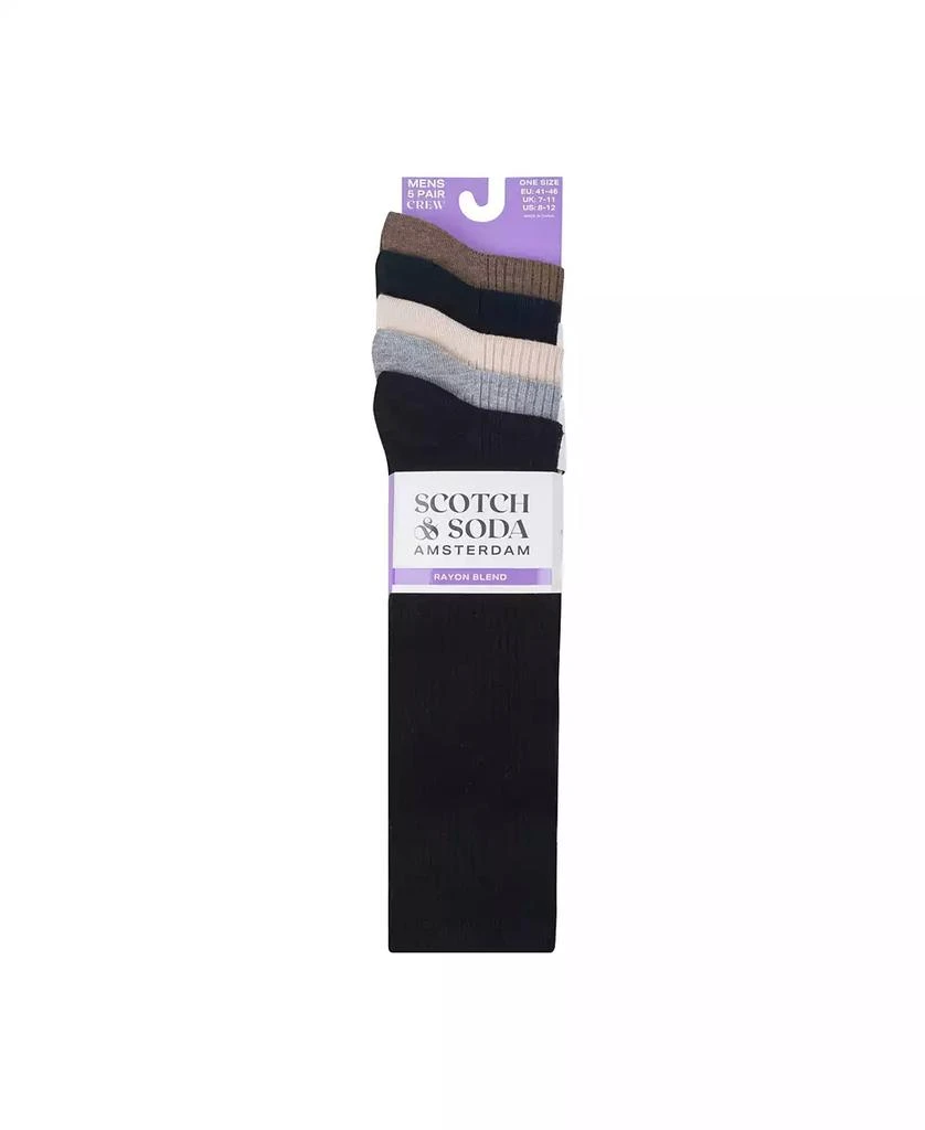 Scotch & Soda Men's 5-Pack Ribbed Crew Dress Socks 2