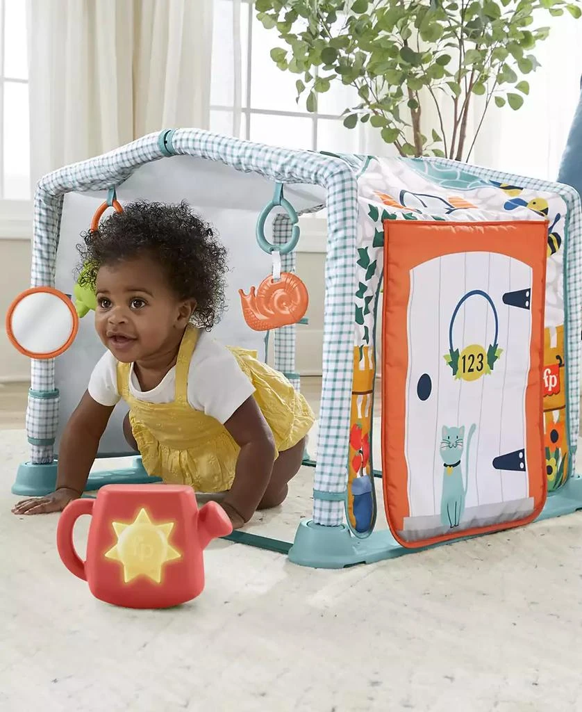Fisher Price 3-in-1 Baby Gym with Tummy Time Playmat, Tunnel and Toys, Crawl Play Activity Gym 5
