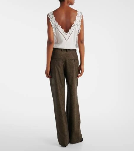 Isabel Marant Lisetta chalk stripe wide-leg suit pants 3