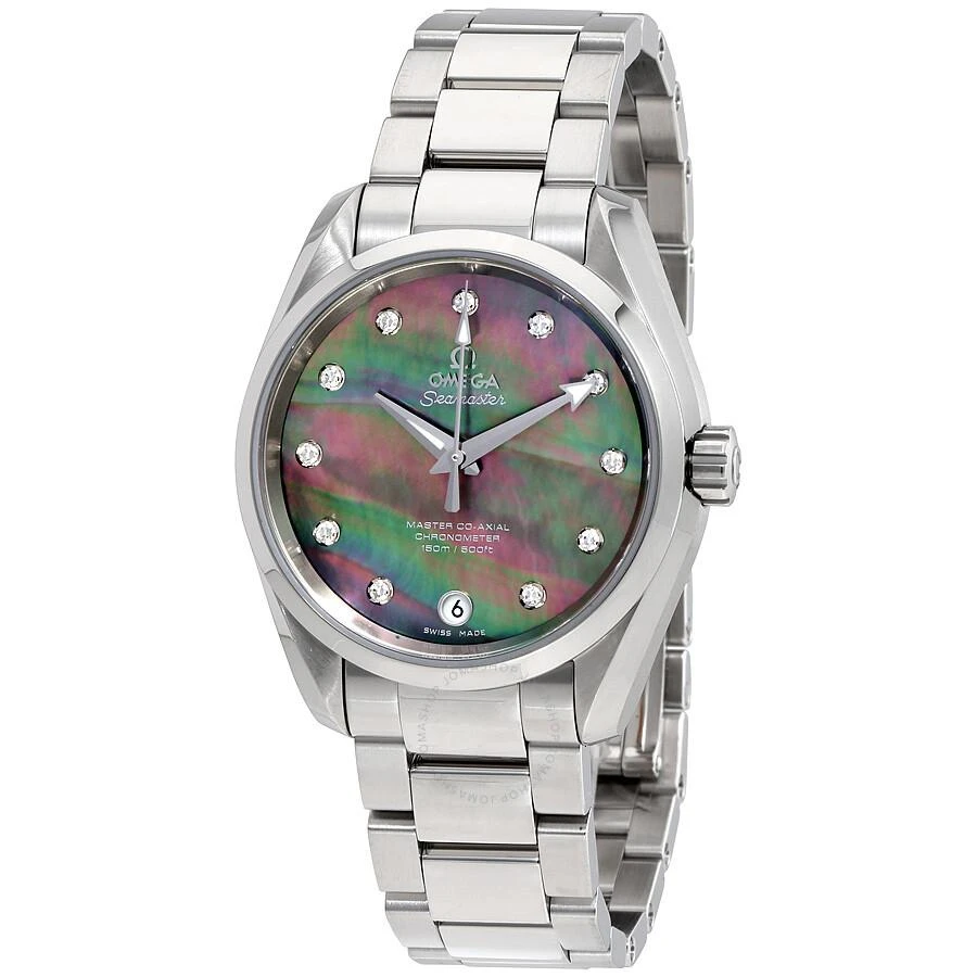 Omega Seamaster Aqua Terra Automatic Black Mother of Pearl Diamond Dial 38.5 mm  ladies Watch 231.10.39.21.57.001 1