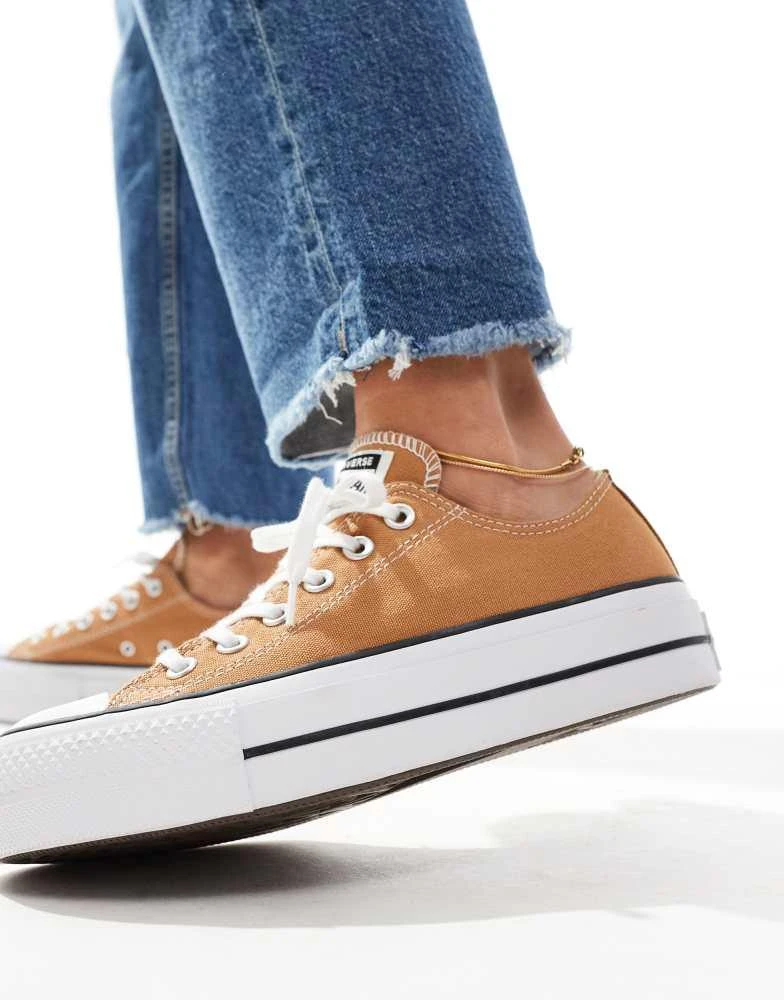 Converse Converse Chuck Taylor All Star Lift Ox trainers in dark beige 5