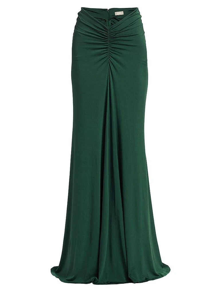 LAPOINTE Ruched Jersey Maxi-Skirt 1