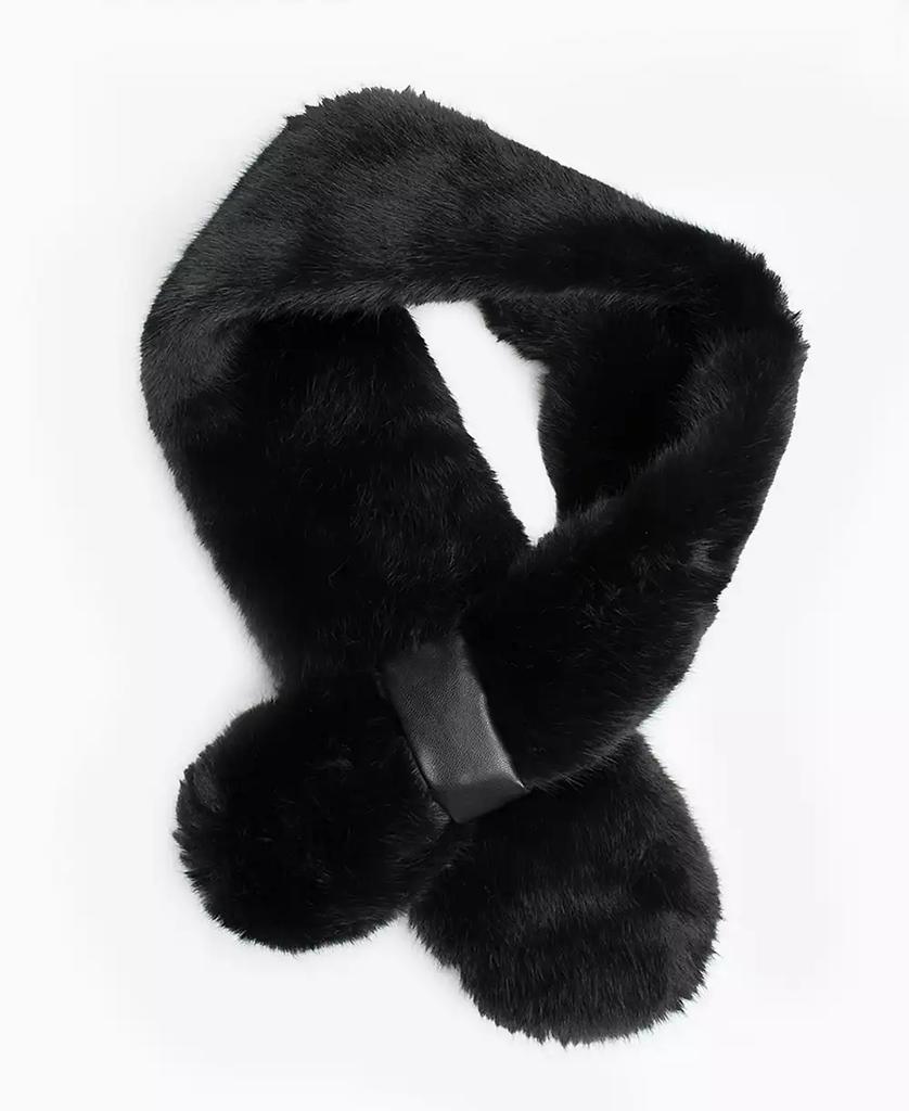 MARCUS ADLER Women's Faux Fur Pull-Through Collar Scarf