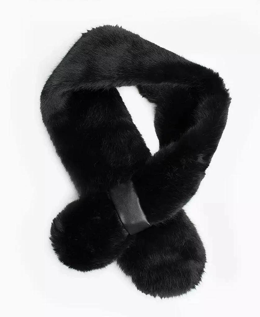 MARCUS ADLER Women's Faux Fur Pull-Through Collar Scarf 1