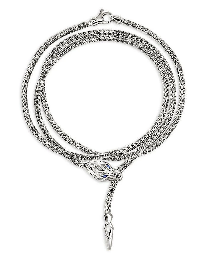 John Hardy Sterling Silver Blue Sapphire Naga Wrap Bracelet 5