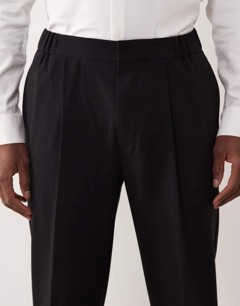 ASOS ASOS DESIGN slim suit trousers in black crepe 4